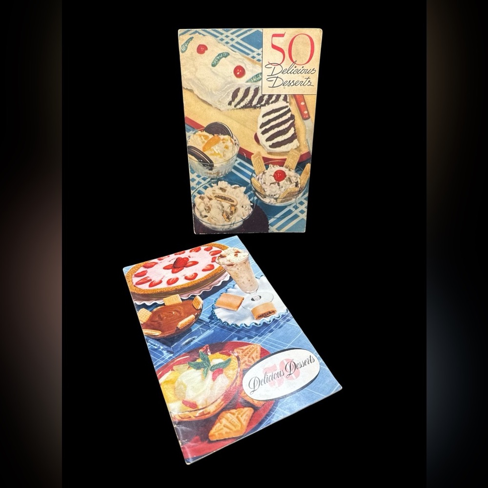 Pair National Biscuit Company's Book of Fifty Delicious Desserts Vintage 1930s